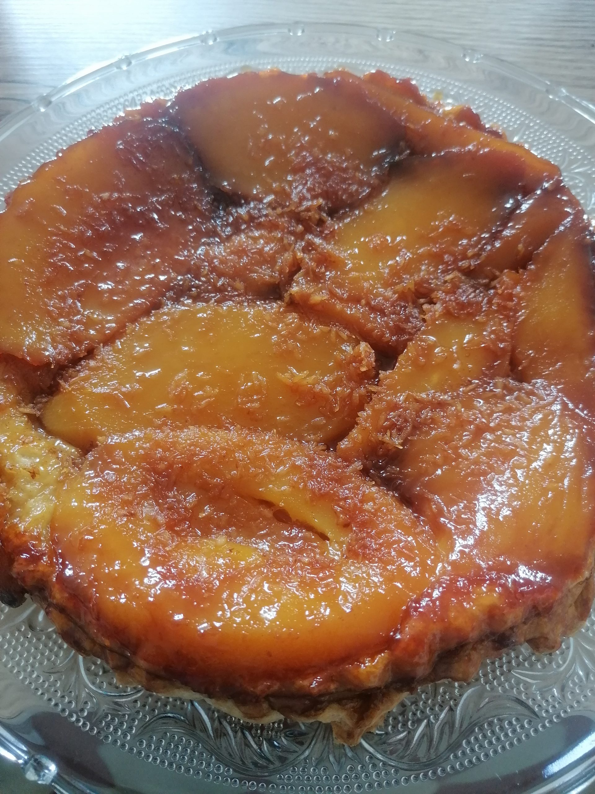 Tarte tatin à la mangue Au Jardin d